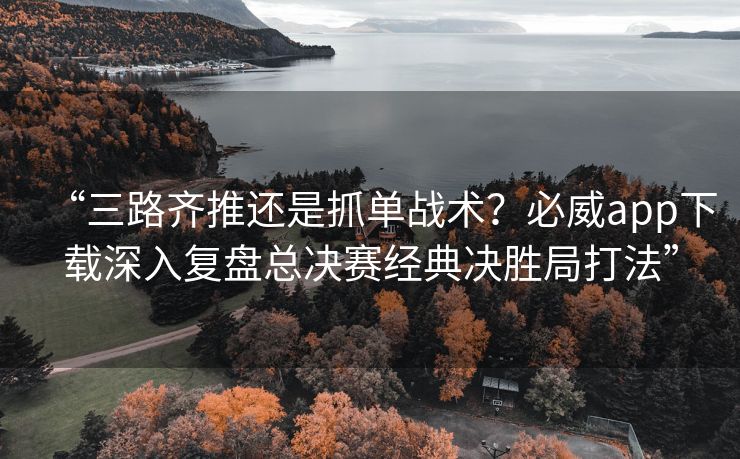 “三路齐推还是抓单战术？必威app下载深入复盘总决赛经典决胜局打法”  第2张